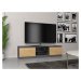 TP Living TV stolek Malwa 140 cm antracit/dub artisan