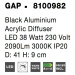 Nova Luce Moderní úzké stropní LED svítidlo Gap v bílé a černé barvě - 38 W LED, 2090 lm, pr. 41