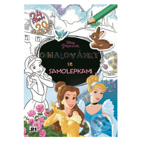 Princezny - Omalovánky se samolepkami A4+ - kniha z kategorie Omalovánky JM - Jiří Models
