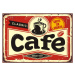 Ilustrace Cafe bar retro tin sign, lukeruk, 40 × 30 cm