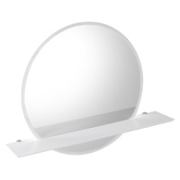 Sapho VISO kulaté zrcadlo s LED osvětlením a policí ø 60cm, bílá mat