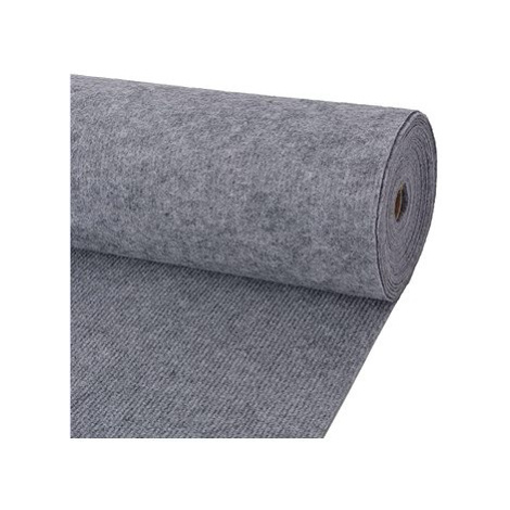 Výstavářský koberec vroubkovaný 1,6×20 m šedý SHUMEE