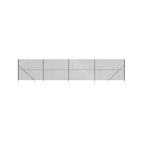 SHUMEE Drátěné pletivo s kotevními hroty 2,2 × 10 m antracitové