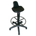 meychair Pracovní stolička, sedák z PU lehčené hmoty, s podlahovými patkami a nožním kruhem