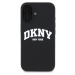 Zadní kryt DKNY Liquid Silicone Arch Logo MagSafe pro Apple iPhone 16 Plus, černá