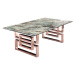 LuxD Designový konferenční stolek Salus 100 cm tyrkysový - vzor mramor