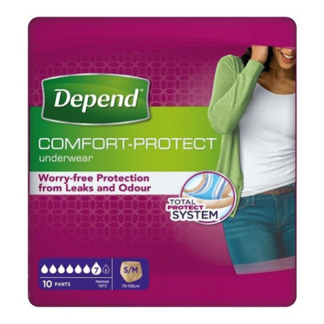 Depend Normal inkontinenční kalhotky ženy vel.S/M 10 ks - balení 2 ks