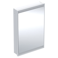 Geberit ONE - Zrcadlová skříňka s LED osvětlením, 600x900x150 mm, panty vlevo, vestavná, bílá 50