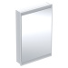 Geberit ONE - Zrcadlová skříňka s LED osvětlením, 600x900x150 mm, panty vlevo, vestavná, bílá 50