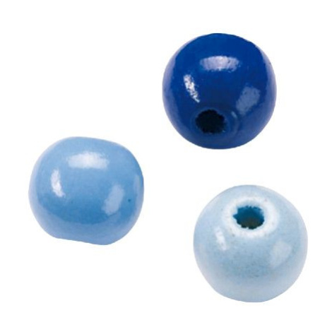 Dřevěné korálky 8mm (85ks) modrý mix