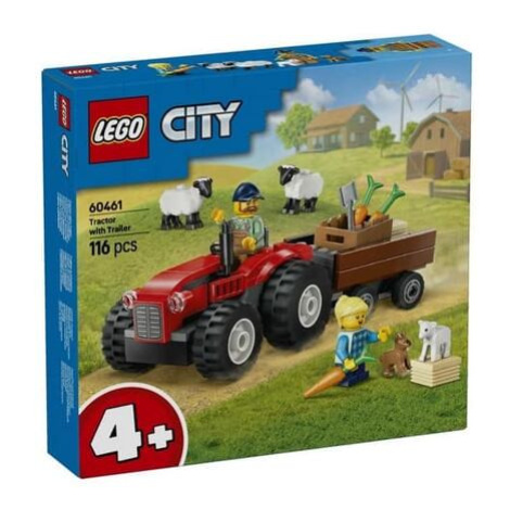 Lego City 60461 Červený traktor s přívěsem a ovcemi