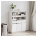 vidaXL Skříň highboard bílá 89x34x116,5 cm masivní borové dřevo