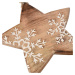 4Home Dekorace z mangového dřeva Snowflake Star, 20 cm