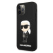 Karl Lagerfeld Liquid Silicone Ikonik NFT zadní kryt pro iPhone 12/12 Pro černý