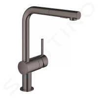 Grohe 30274A00 - Dřezová baterie s výsuvnou sprškou, Hard Graphite