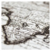 3D dřevěný gravírovaný obraz - Historická mapa světa 1689