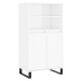 vidaXL Skříň highboard bílá s vysokým leskem 60 x 36 x 110 cm kompozit