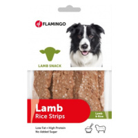 Flamingo Lamb Snack - jehněčí a rýžové proužky 85 g