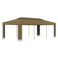 vidaXL Altán s dvojitou střechou 3 x 6 m taupe 180 g/m²