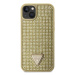 Guess hard kryt na iPhone 14 6.1" Gold Rhinestones Triangle Metal Logo