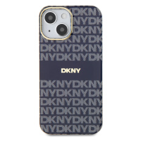 Zadní kryt DKNY PC/TPU Repeat Pattern Tonal Stripe Magsafe pro Apple iPhone 14, modrá