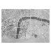 Mapa Gray vintage map of London downtown, Blursbyai, 40 × 30 cm