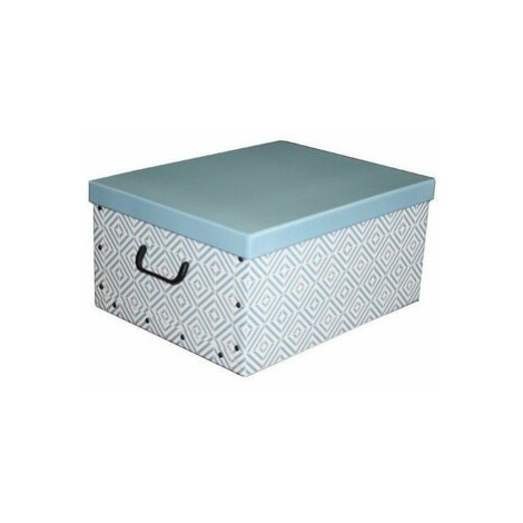 Compactor Skládací úložná krabice - karton box Compactor Nordic 50 x 40 x 25 cm, světle modá