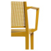 91045 Křeslo GRID ARMCHAIR, hořčicově žlutá, 81 x 57 x 56 cm