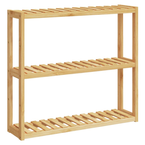 vidaXL Koupelnový regál 3patrový nástěnná 60 x 15 x 54 cm bambus