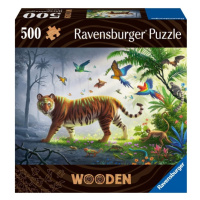 Dřevěné puzzle Tygr v džungli 500 dílků Ravensburger