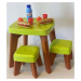 Stůl se dvěma židlemi Garden&Seasons Ecoiffier s potravinami 10 doplňků výška 38 cm od 12 měsíců