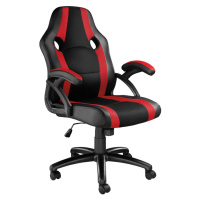 tectake 403479 kancelářská židle benny - černá/červená - černá/červená