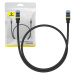 Kabel Baseus Braided network cable cat.7 Ethernet RJ45, 10Gbps, 0,5m (black)