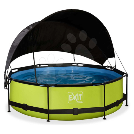Bazén se stříškou a filtrací Lime pool Exit Toys kruhový ocelová konstrukce 300*76 cm zelený od 