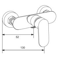 MEXEN/S Seven sprchový sloup včetně sprchové baterie Milo, chrom 71340262-00