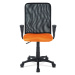 Kancelářská židle na kolečkách PIX – černá/oranžová