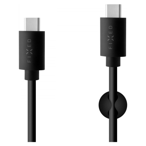 Datový a nabíjecí USB-C kabel FIXED s konektorem USB-C, USB 2.0, 15W, Black