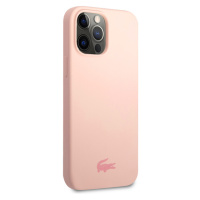 Lacoste Liquid Silicone Glossy Printing Logo Kryt pro iPhone 13 Pro Pink