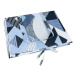 BELLATEX Plážové lehátko 4223/505 55 × 195 cm, modré, geometrie