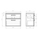 AQUALINE VEGA sestava koupelnového nábytku, š. 82,5 cm, bílá/dub platin VG083-01