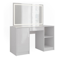 Vicco TOALETNÍ STOLEK Sherry Bílá/bílý vysoký lesk 128.2 cm s LED zrcadlem