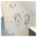 Dětské samolepky na zeď - Víly od INSPIO v mátové a pudrově růžové barvě