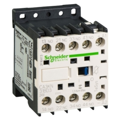 Schneider Electric TeSys pomocný miniStykač 3Z+1V 24VDC CA3KN31BD3