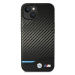 BMW BMHCP14M22NBCK hard silikonové pouzdro iPhone 14 PLUS 6.7" black Leather Carbon