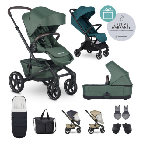 EASYWALKER Kočárek kombinovaný Jimmey Pine Green XXL RWS + Jackey Teal Green