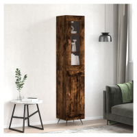 vidaXL Skříň highboard kouřový dub 34,5 x 34 x 180 cm kompozitní dřevo