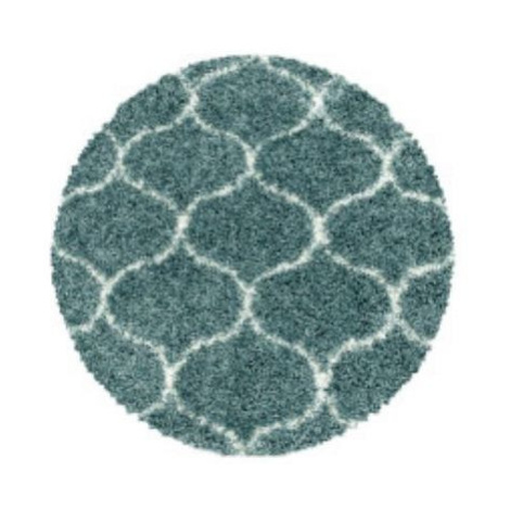 Kusový koberec Salsa Shaggy 3201 blue kruh