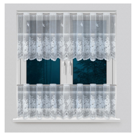 Dekorační vitrážová žakárová záclona RAMSES 50 bílá 300x50 cm (cena za spodní díl) MyBestHome MyBestHome PRO