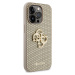 Zadní kryt Guess PU Perforated 4G Glitter Metal Logo pro Apple iPhone 15 Pro Max, zlatá