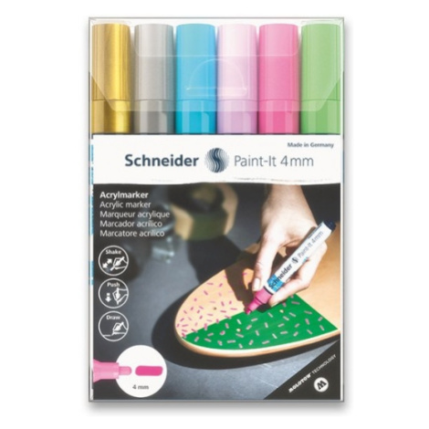 Akrylový popisovač Paint-It 320 4mm souprava 6 barev-V2 Schneider Schneider Electric